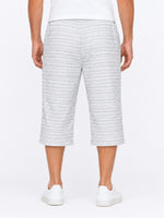 Men's Basic Summer Essential 3 Quarter Shorts - Melange White