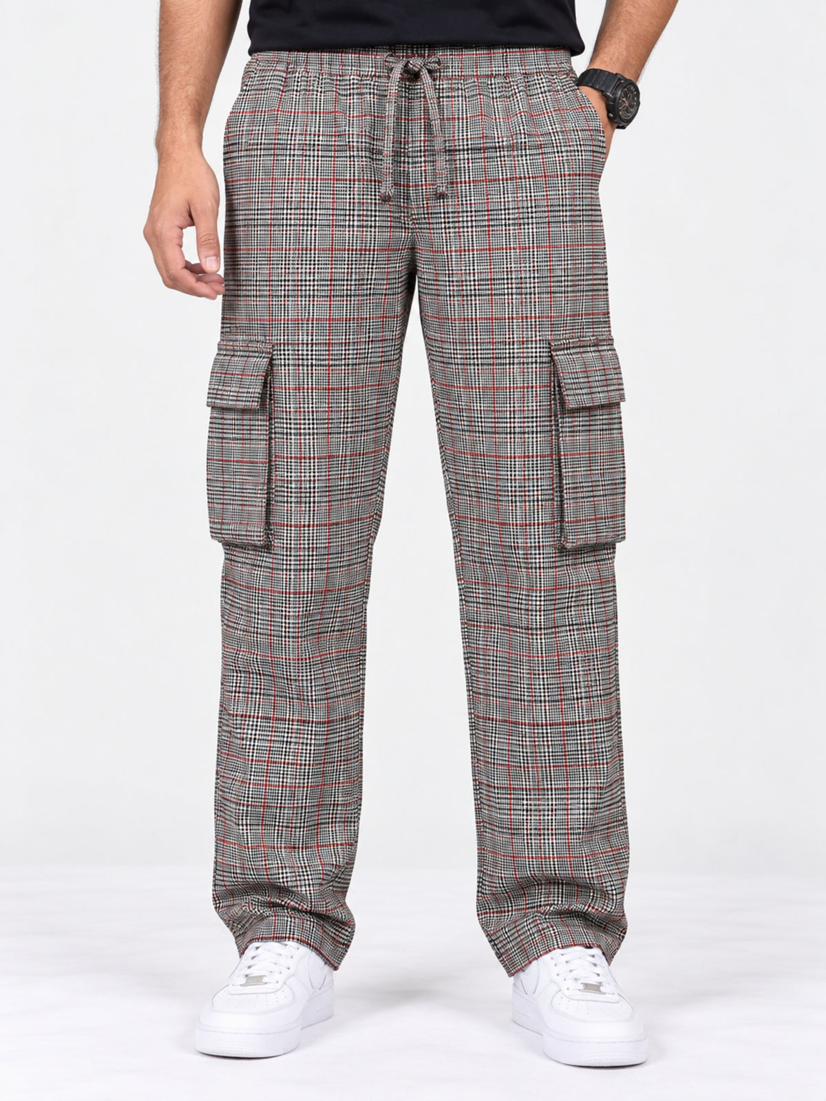 Exclusive Cargo Check Casual Trouser For Men