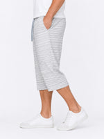Men's Basic Summer Essential 3 Quarter Shorts - Melange White