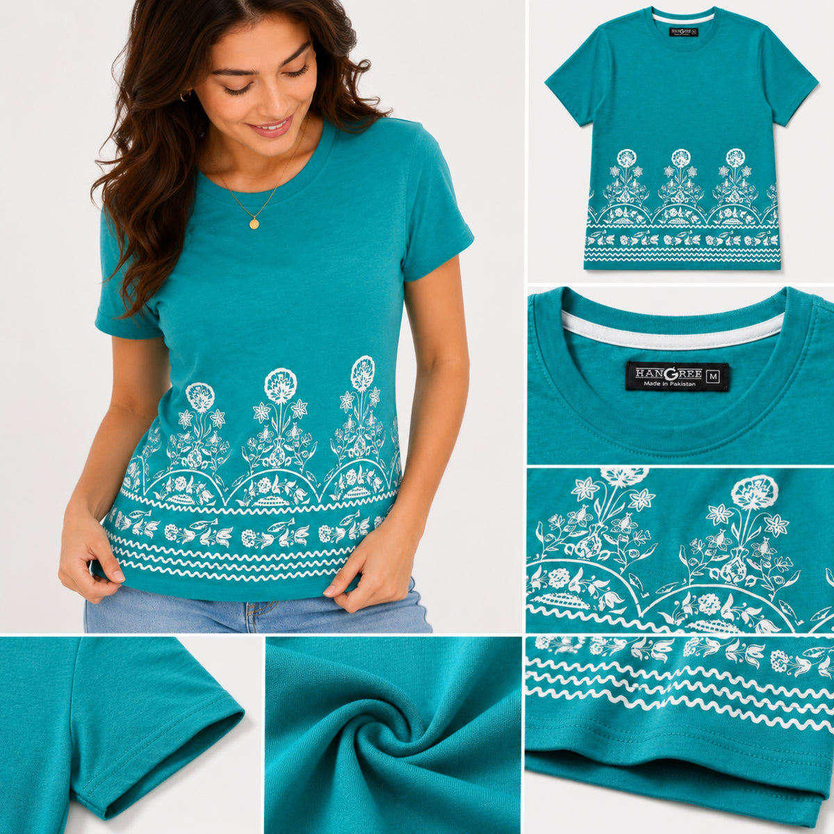 Women's Heritage Floral Border Cotton Jersey T-Shirt