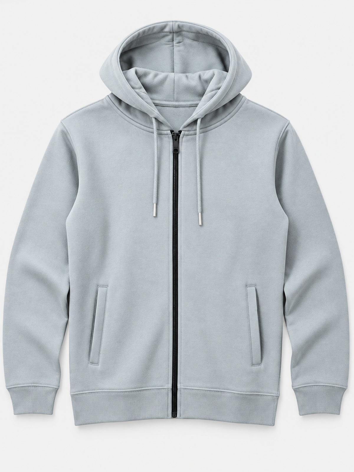 Men’s Plain Fleece Zip-Up Hoodie