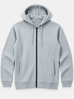Men’s Plain Fleece Zip-Up Hoodie