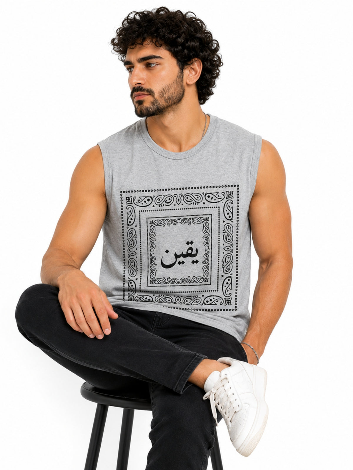 Men's Bandana Graphic Sleeveless Tank Top