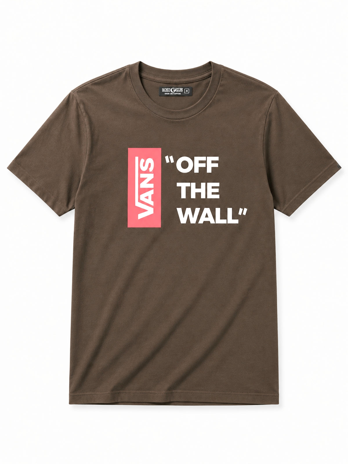 Exclusive " VANS " Printed Tee Shirt - Choco Brown