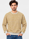 HG Men's Yarn Dyed Stripper Fleece Sweat Shirt - Textured Gray