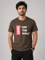 Exclusive " VANS " Printed Tee Shirt - Choco Brown
