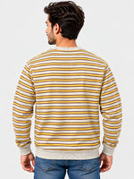 HG Men's Yarn Dyed Stripper Fleece Sweat Shirt - Textured Gray