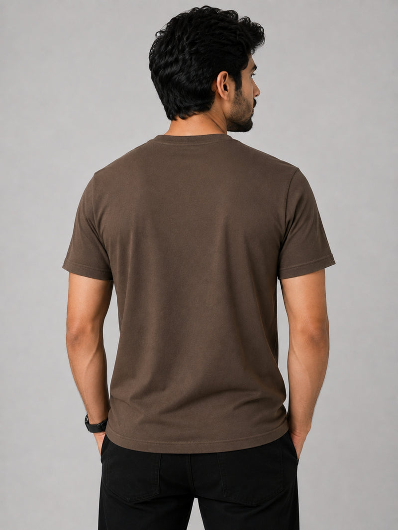 Exclusive " VANS " Printed Tee Shirt - Choco Brown