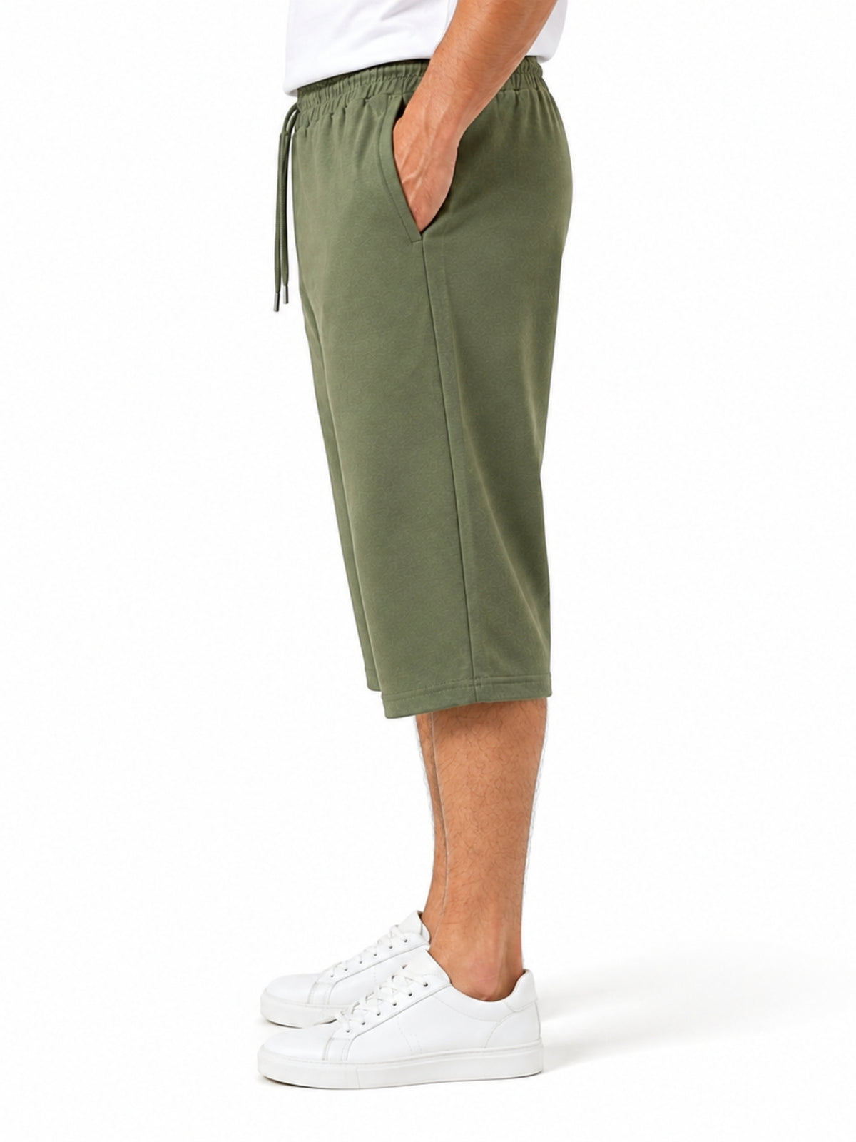 Men's Essential Cotton Jersey 3 Quarter Lounge Shorts