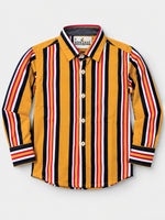 Boy's Vertical Multi Lining Full Sleeves Casual Shirt