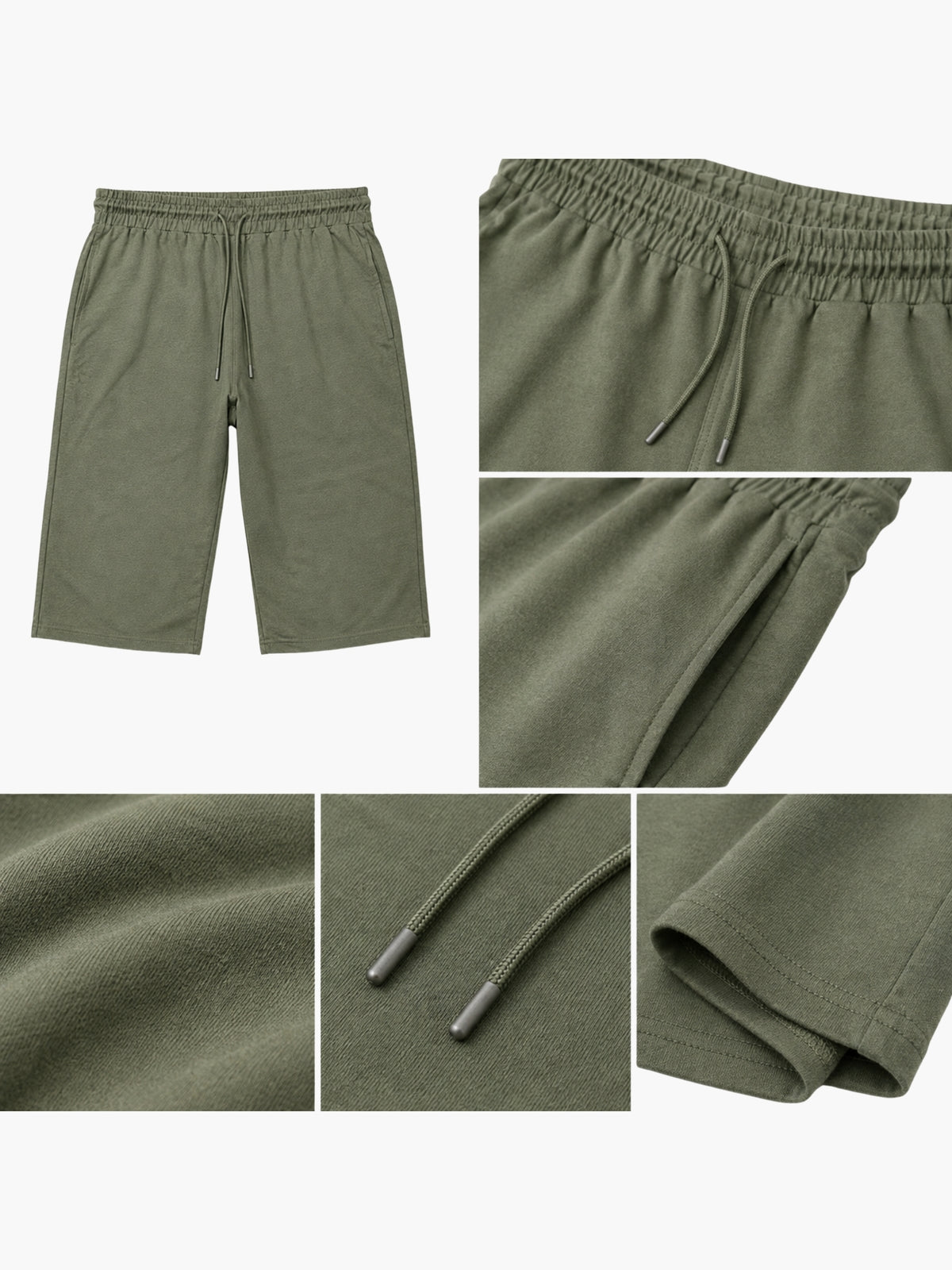 Men's Essential Cotton Jersey 3 Quarter Lounge Shorts