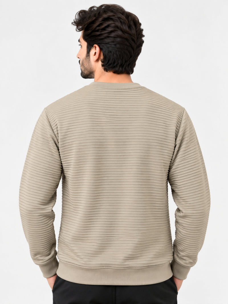 HG Men's Premium Polyestre Fleece Pattern Sweat Shirt - Silk