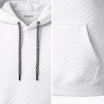 HG Men’s Luxury Quilted Pullover Hoodie – White Edition