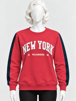 Women's "New York" Printed Fleece Sweat Shirt