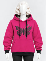 Women's Butterfly Graphic Fleece Hoodie