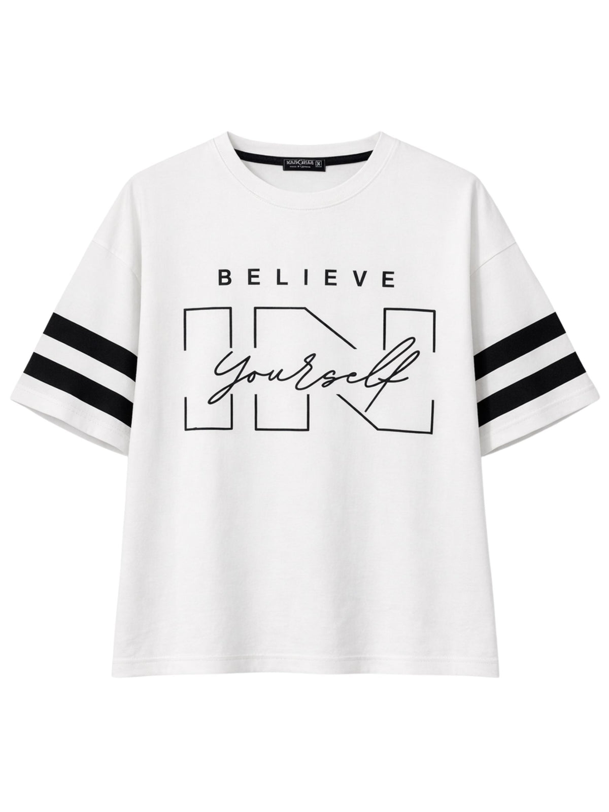 Unisex Oversized Graphic Printed Drop Shoulder T-Shirt - White