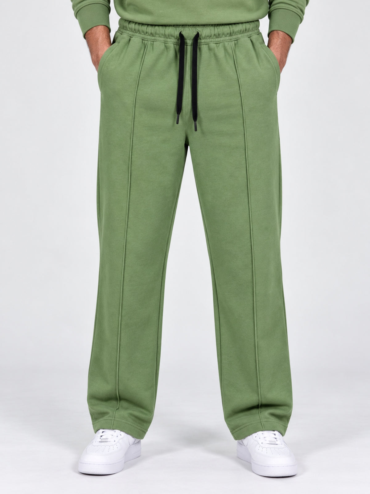 Men's Interlock Center Seam Open Bottom Trousers