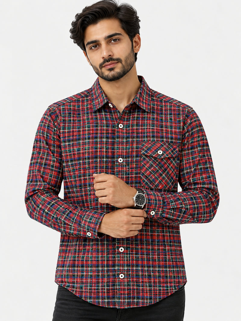 Men's Premium Fashion Check Casual Shirt