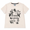Girls’ Summer Flowers Graphic Printed T-Shirt – Off White