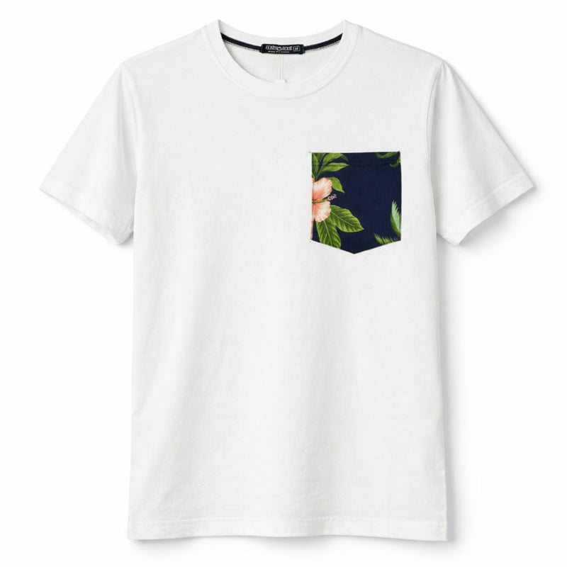 Men’s Premium Contrast Pocket T-Shirt – White