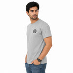 Men's Signature Emb. Round Neck Tee Shirt - Light Gray