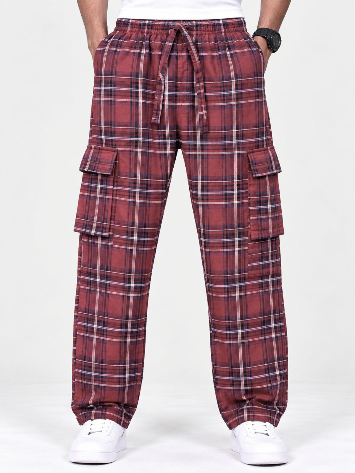 Exclusive Cargo Check Casual Trouser For Men
