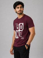 Exclusive Printed Tee Shirt For Mens - Maroon