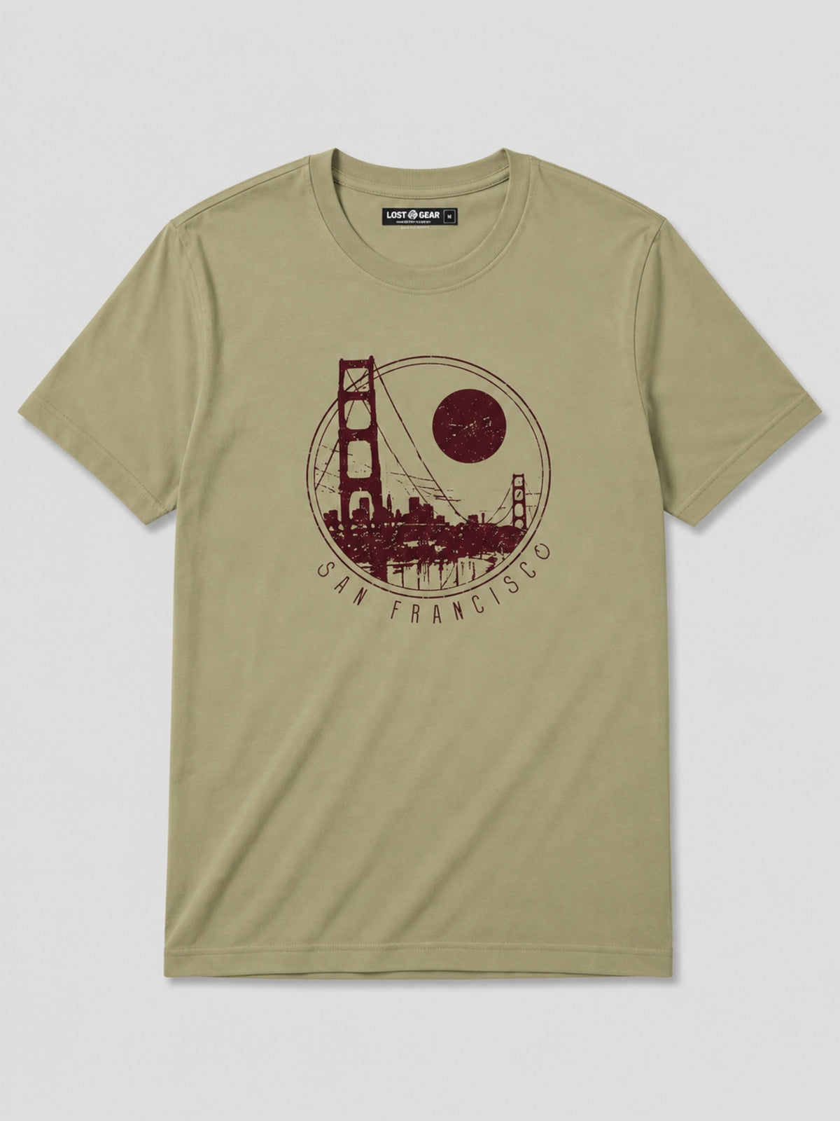 " SAN FRANCISCO" Printed Tee Shirt - Dark Beige