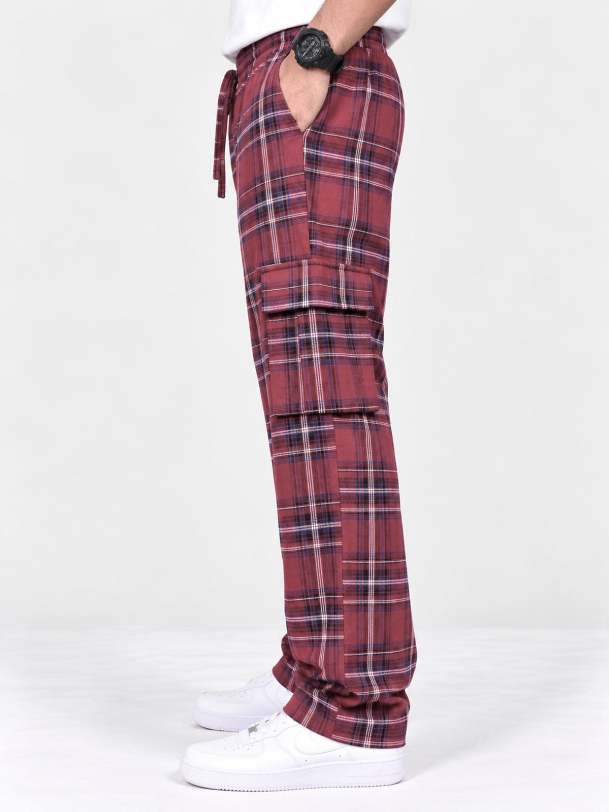 Exclusive Cargo Check Casual Trouser For Men
