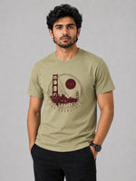 " SAN FRANCISCO" Printed Tee Shirt - Dark Beige