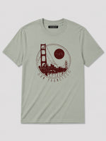 " SAN FRANCISCO" Printed Tee Shirt - Sage Green