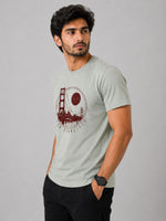 " SAN FRANCISCO" Printed Tee Shirt - Sage Green