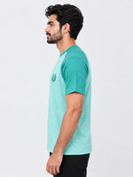 Signature Embroidered Raglan Combo Tee Shirt - Light Green