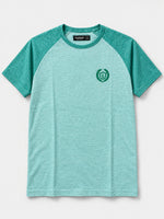 Signature Embroidered Raglan Combo Tee Shirt - Light Green