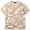 Men's Abstract Print Cotton Jersey T-Shirt - Sand & White