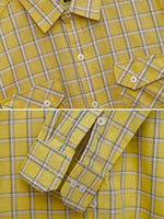Men's Checkered Summers Casual Shirt - Leaf Yellow