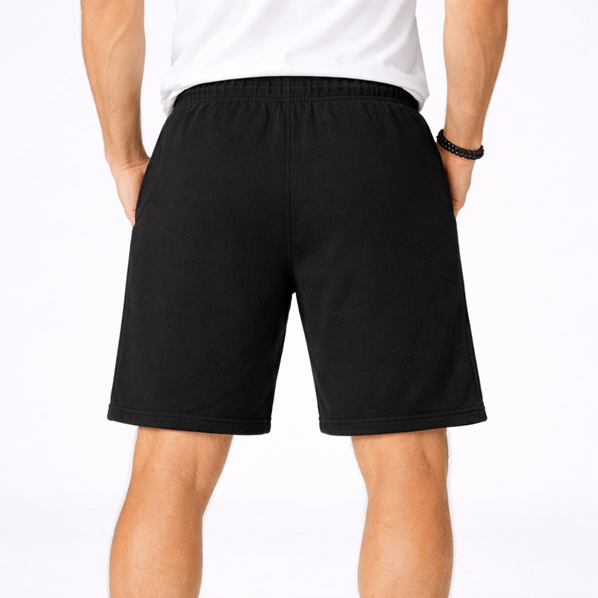 Men’s Signature Two Quarter Terry Shorts – Black