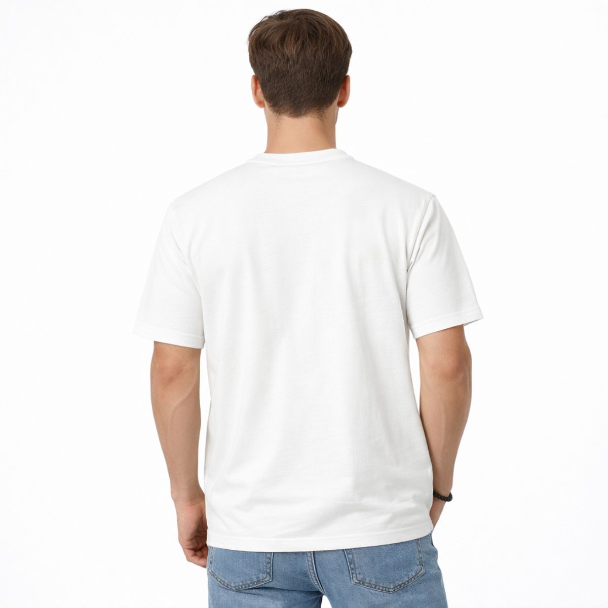 Men’s Premium Contrast Pocket T-Shirt – White
