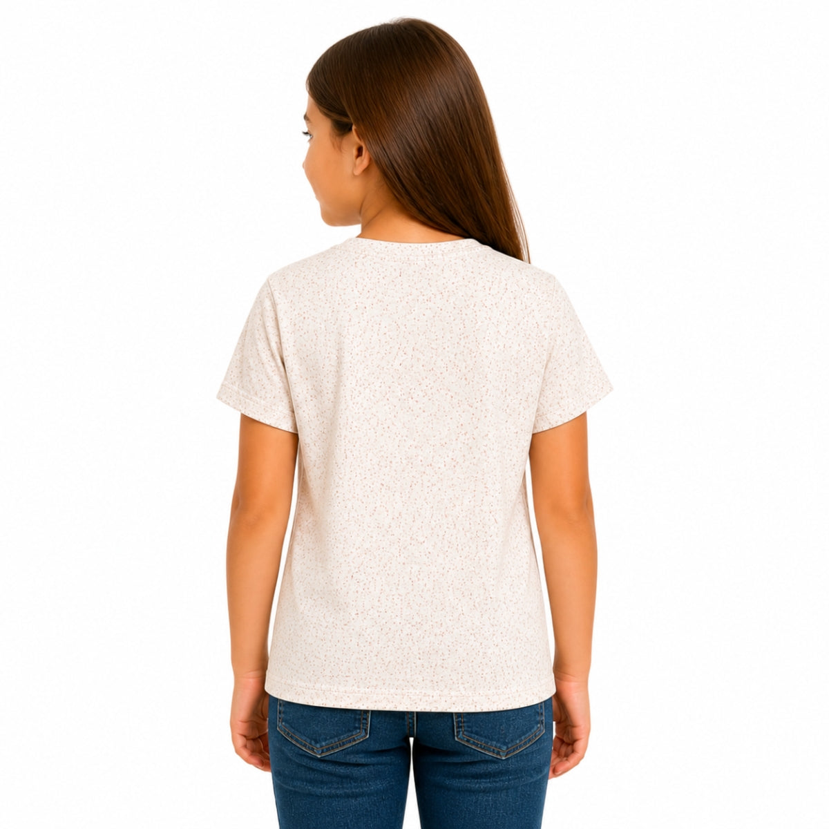 Girls’ Summer Flowers Graphic Printed T-Shirt – Off White