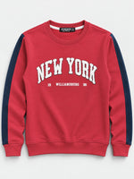 Women's "New York" Printed Fleece Sweat Shirt