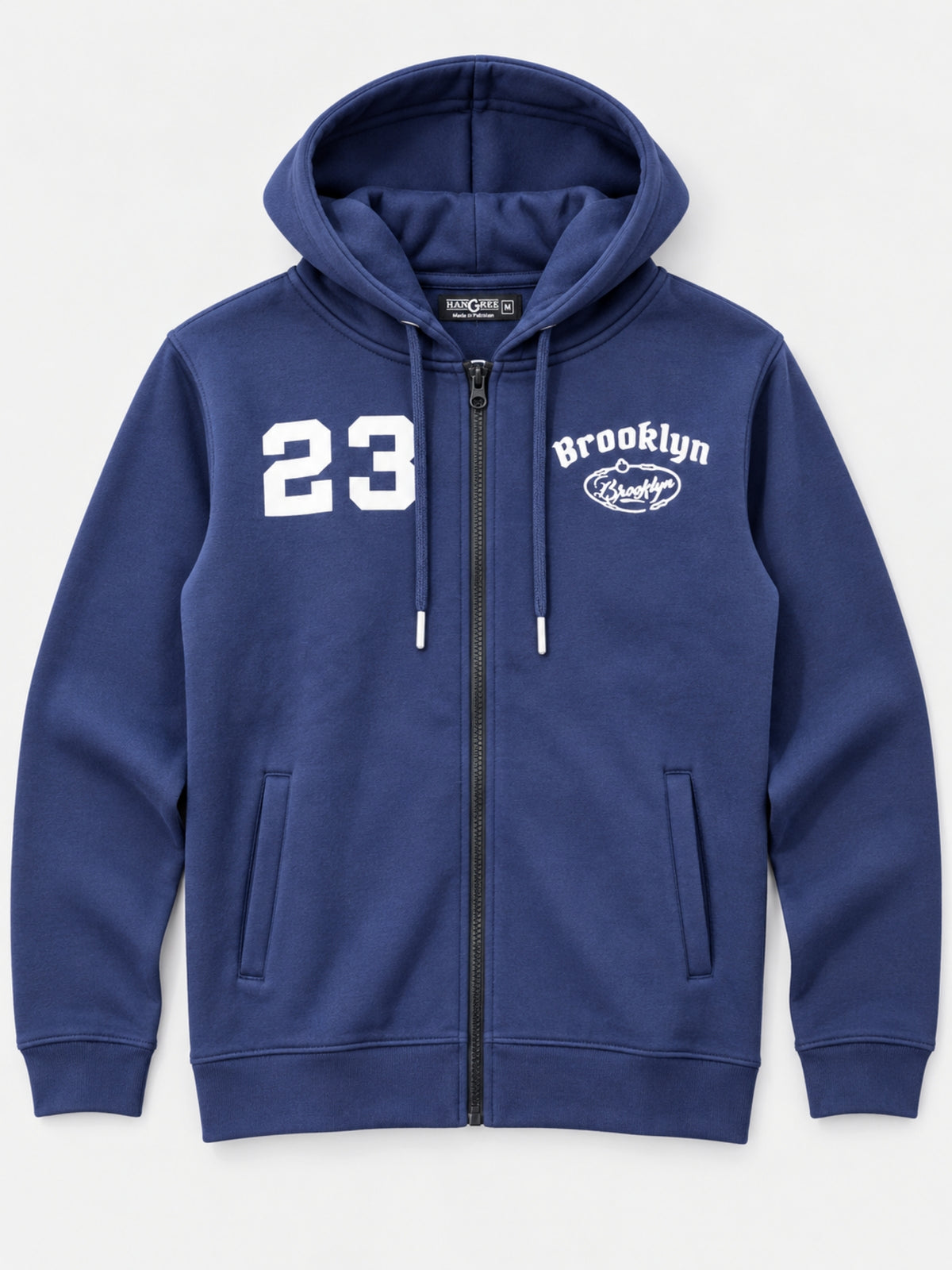 Men's "Brooklyn" Printed Fleece Zip Up Hoodie