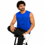 Men's Bandana Graphic Sleeveless Tank Top - Royal Blue