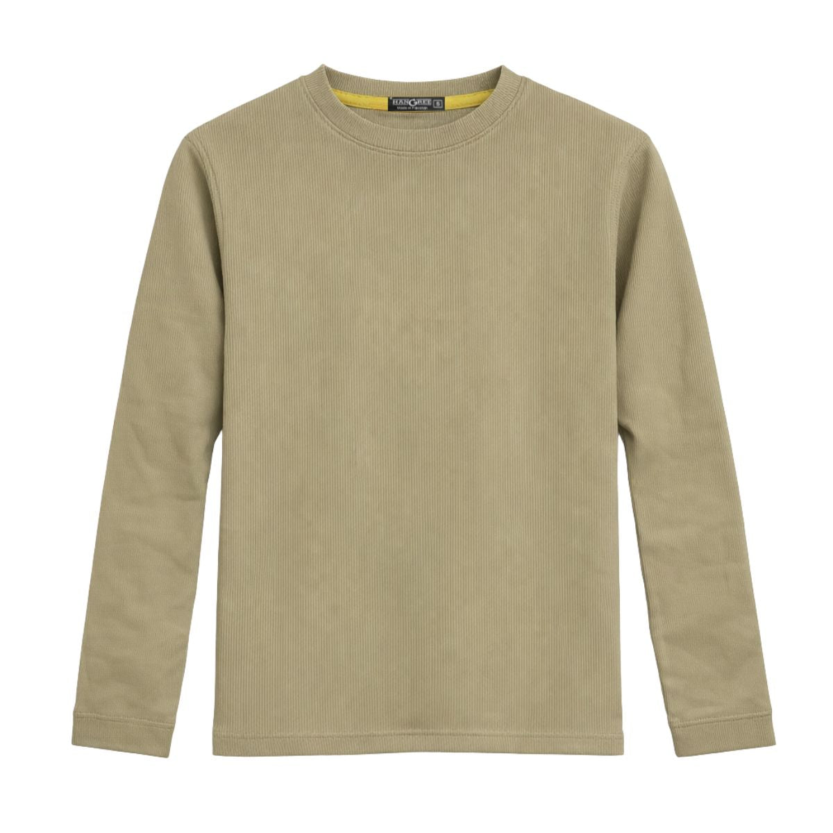 HG Rib Knitted Winter Full Sleeves Inner Shirt for Men & Women – Stone Brown