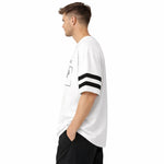 Unisex Oversized Graphic Printed Drop Shoulder T-Shirt - White
