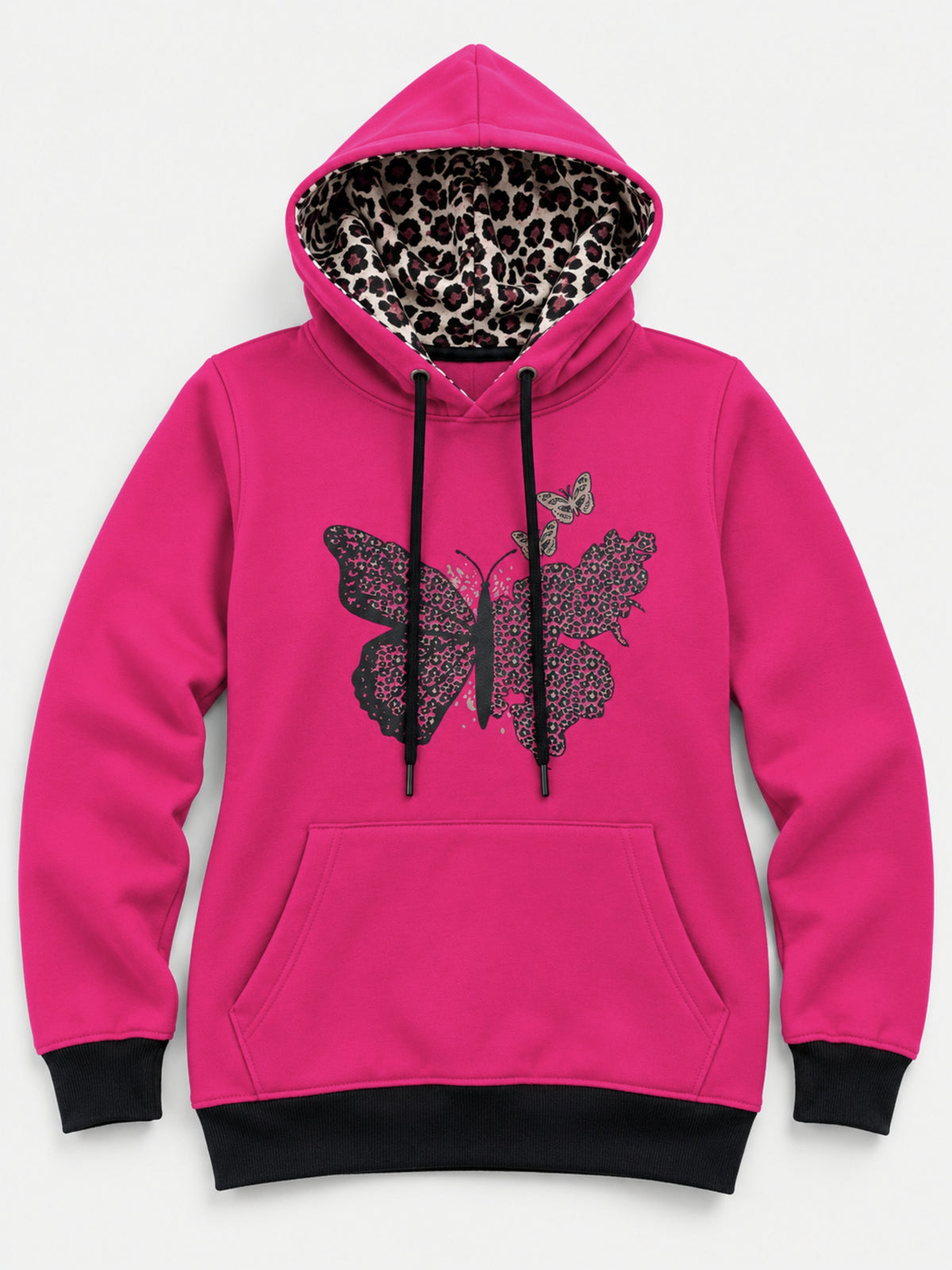 Women's Butterfly Graphic Fleece Hoodie
