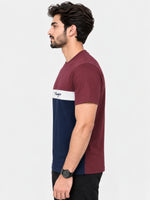 HG SIGNATURE EMB. COMBO PANEL TEE SHIRT
