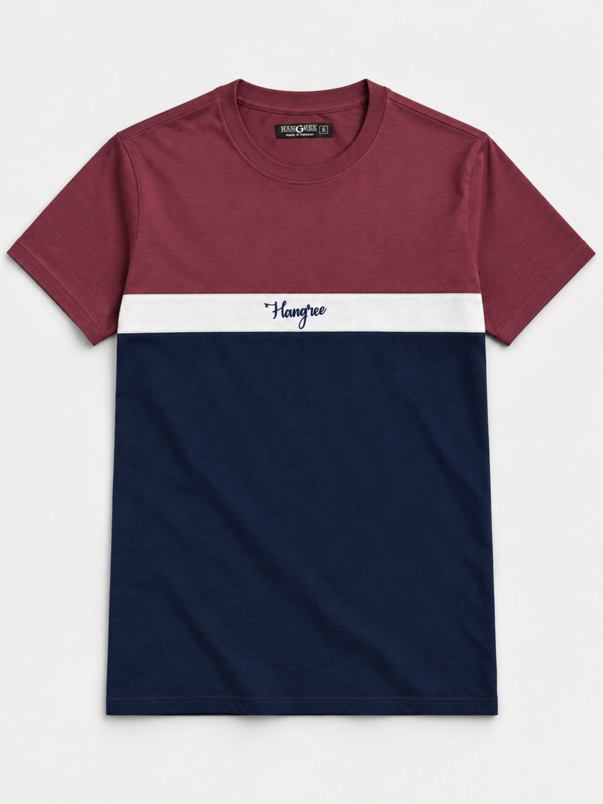 HG SIGNATURE EMB. COMBO PANEL TEE SHIRT