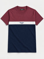 HG SIGNATURE EMB. COMBO PANEL TEE SHIRT