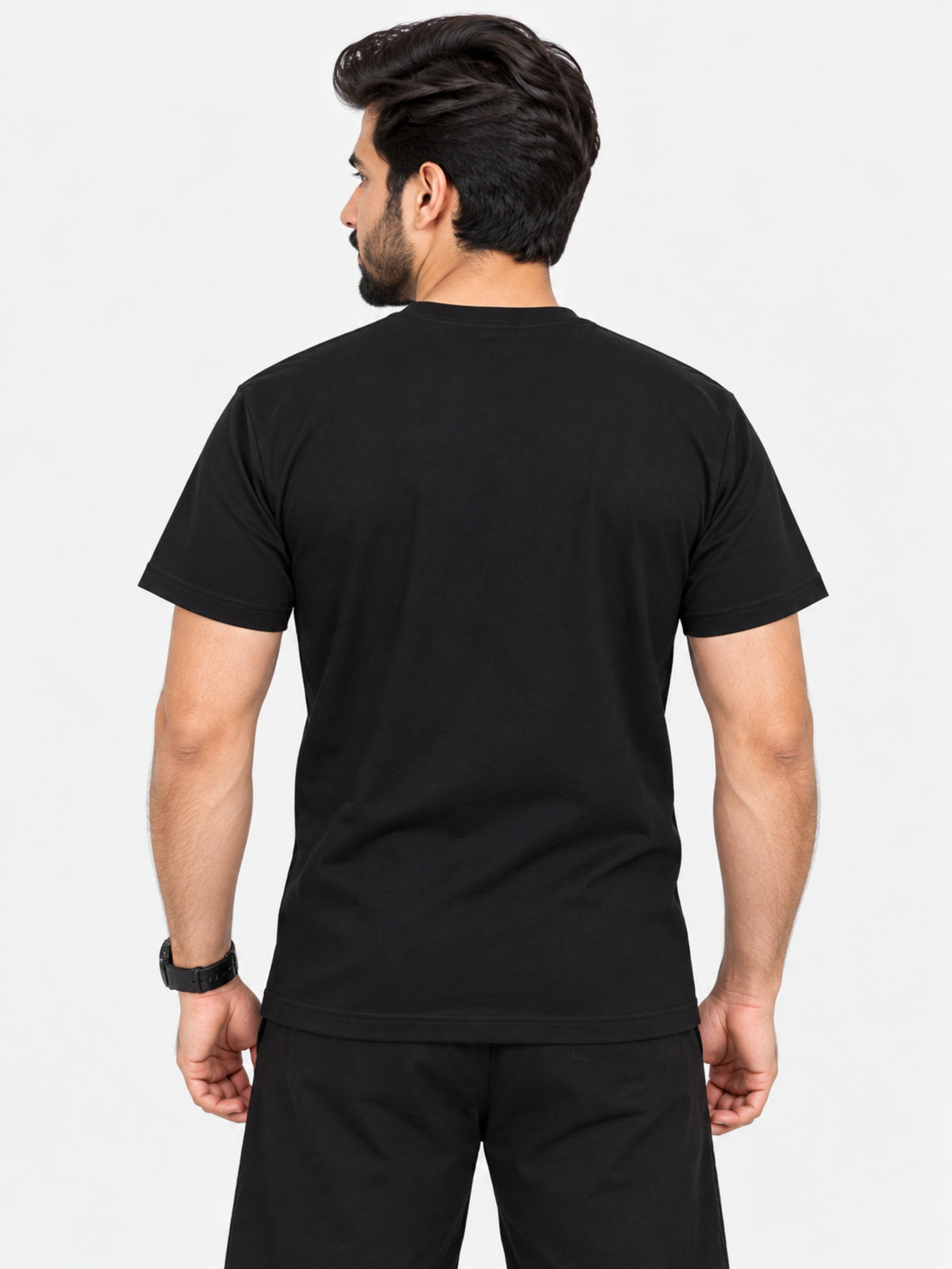 HG Three Panel Emb O Neck Tee Shirt For Men's