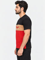 HG Three Panel Emb O Neck Tee Shirt For Men's